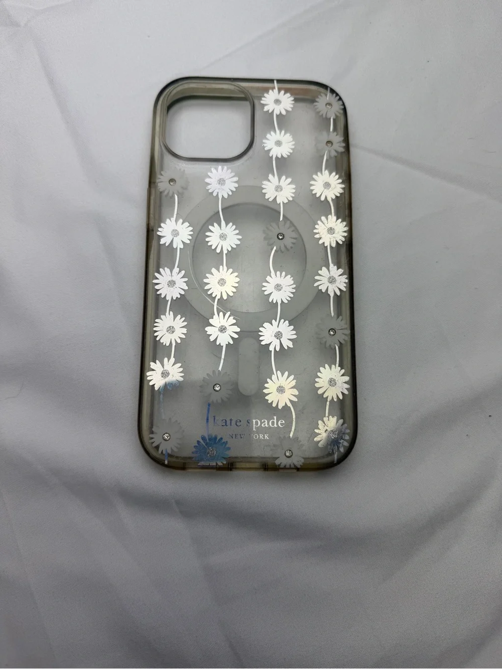kate spade Clear Floral Daisy iPhone Case - White Flowers